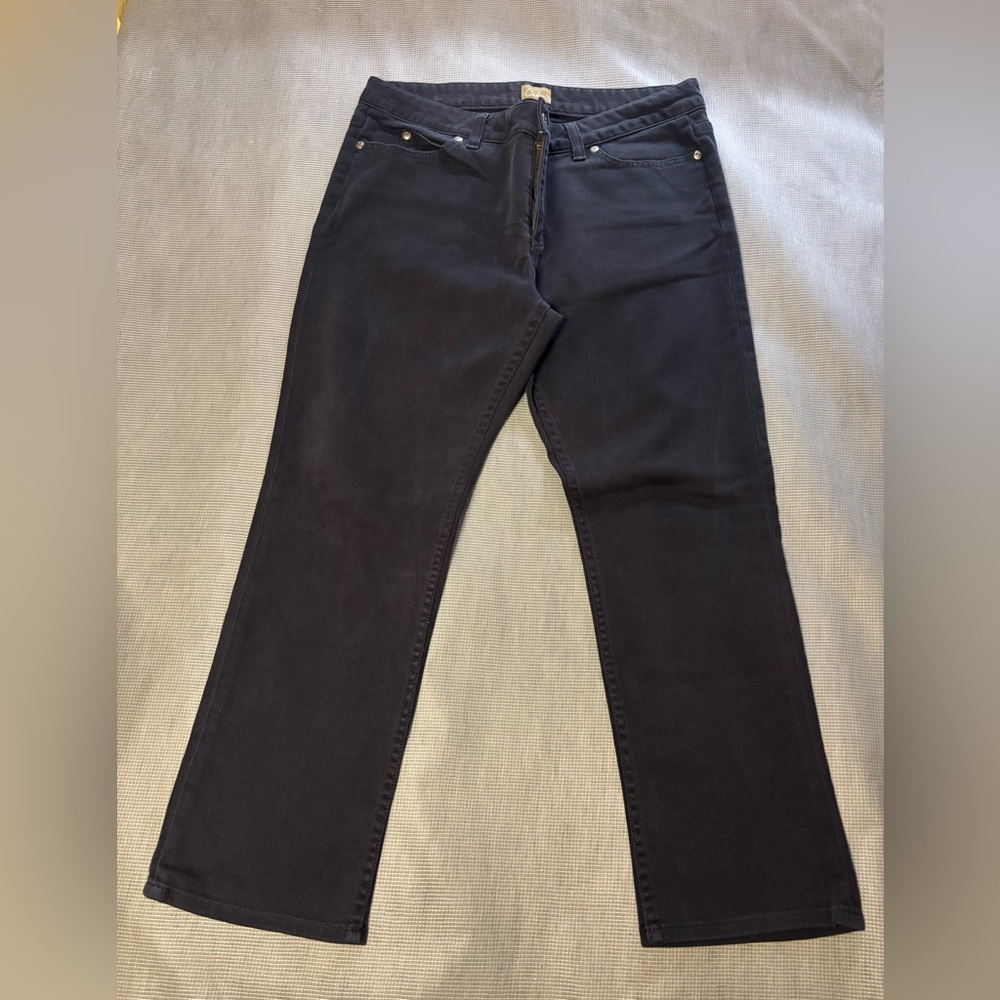 Caslon Women's Size 12 Black Straight Leg
Casual Pants Denim Trousers